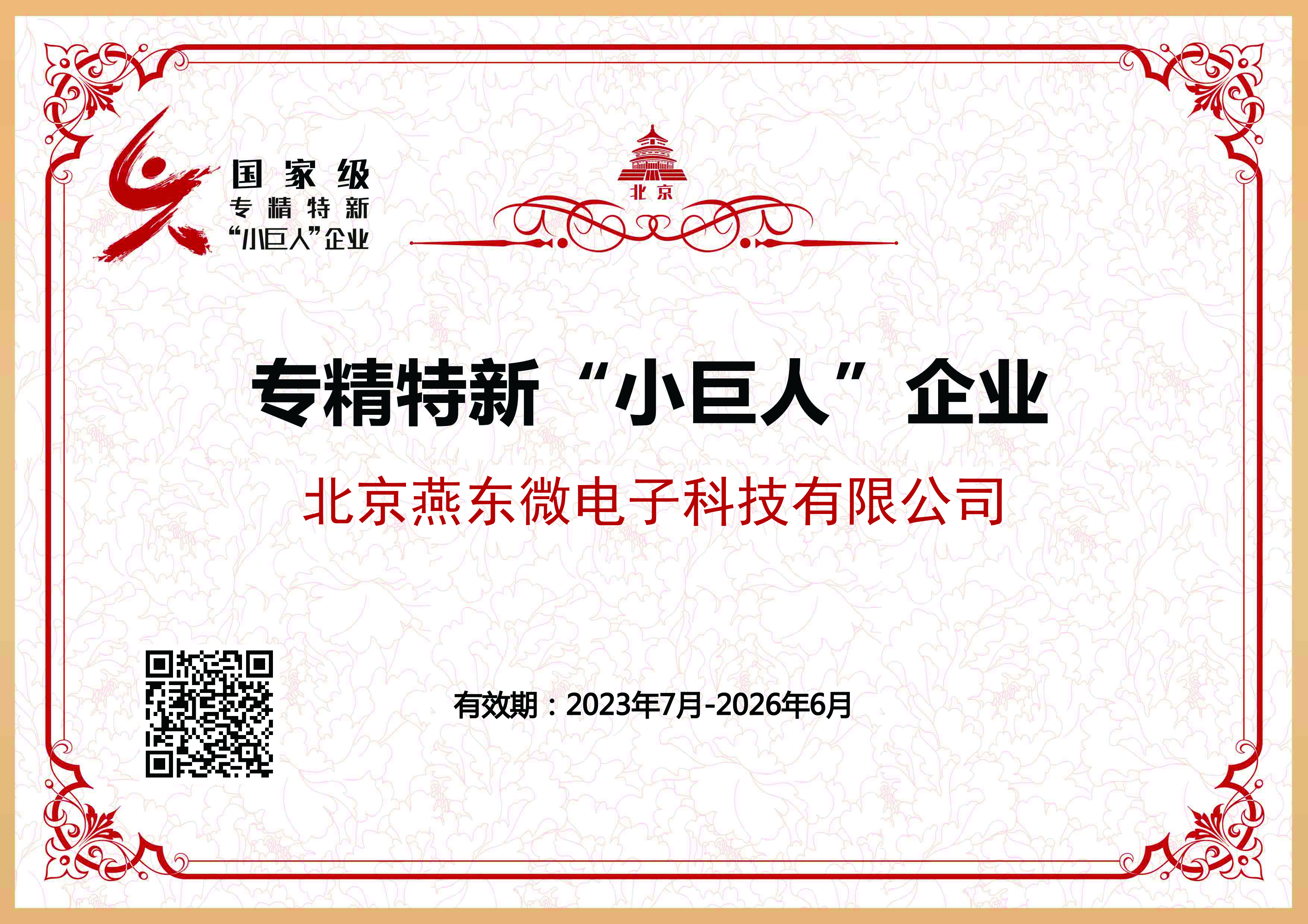 w66利来微所属w66利来科技获国家级专精特新“小巨人”企业认证